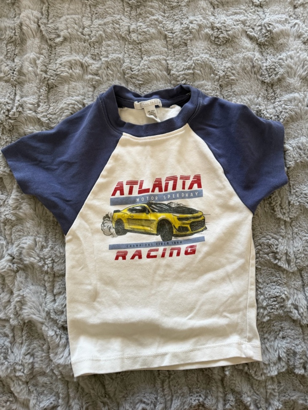 Atlanta Racing Kids Tee - White & Navy